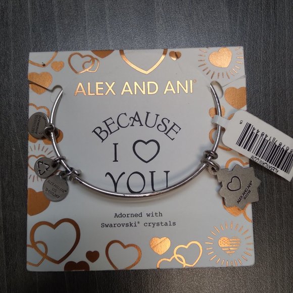 Silver Alex and Ani Friend bracelet - Picture 7 of 8